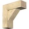 Ekena Millwork Traditional Block Rough Sawn Bracket w/ Offset Brace, Douglas Fir, 8"W x 22"D x 22"H BKT0806X22X22TRA05RDF - alternate 1